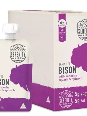 SERENITY KIDS Grass-Fed Bison SEALED CASE OF 12